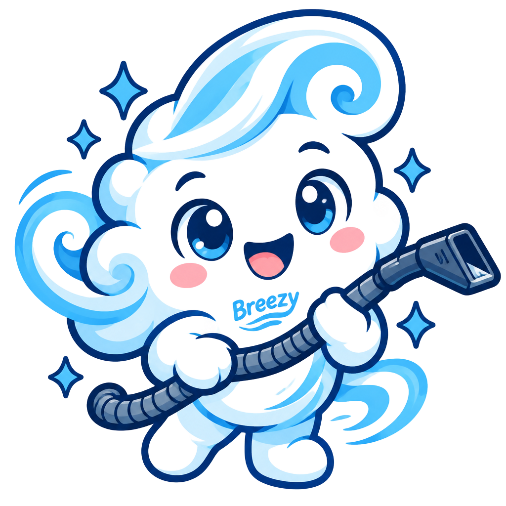 Breezy, the Clean Air Ducts mascot